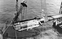 Image: USN NR&L (MOD) 39752 Removal of one of the 14-inch guns from USS California.