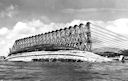 Image: USN NR&L (MOD) 39760 Righting of Oklahoma in 130° position, 8 March 1943.