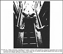 Figure 16.--Litter conveyor, consisting of wooden runways held parallel by strap-iron
spreaders and secured to hatch coaming by strap-iron hooks. Litter cases can be quickly
and safely passed down conveyor and delivered to a nearby sick bay in a minimum of time.