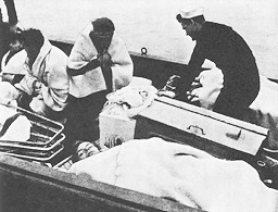 Rescued survivors of shipwreck