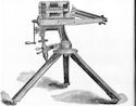 Lowell Machine Gun with Cover Open and Barrels Depressed for Inspection