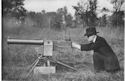 John M. Browning Firing His Cal. .50 Machine Gun in Colt's Pasture