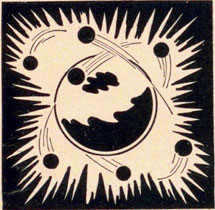 Figure 1-26. Structure of on atom showing electrons in their orbits.