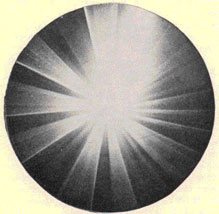 Photo of interference produced by keying of radio transmitter on 
board ship.