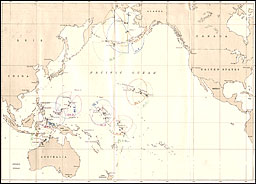 Loran Chart--Pacific: Reliable Loran Ground Wave Coverage