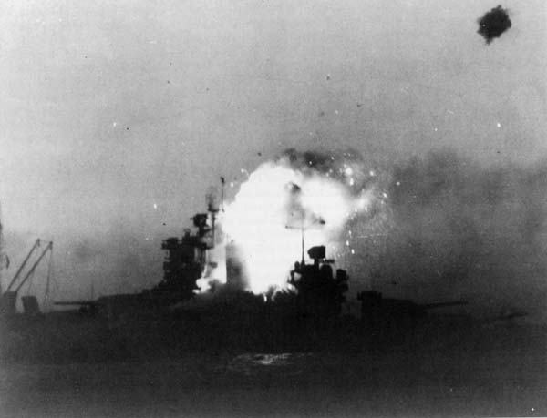 New Mexico is hit by a kamikaze.