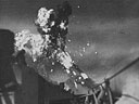 Kamikaze hit on ship!
