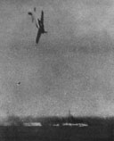 Kamikaze going down in flames