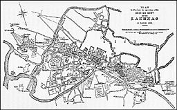 Map: British Operations before Lakhnao
