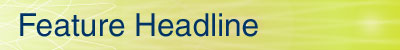 Feature headline