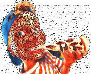 Tattoo Boy Eatin Some Lard on a Crust