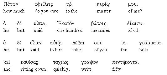 Greek Master Verb Chart