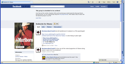 Facebook groups targeting the Obamas