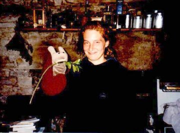 Steffi with snail puppet