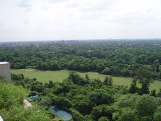 In the golf course area, but Delhi is very green