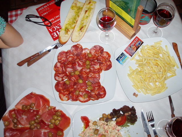 Tapas and Paulette's arm