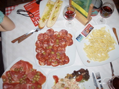 Tapas and Paulette's arm