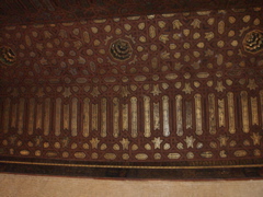 Wooden ceiling with gold