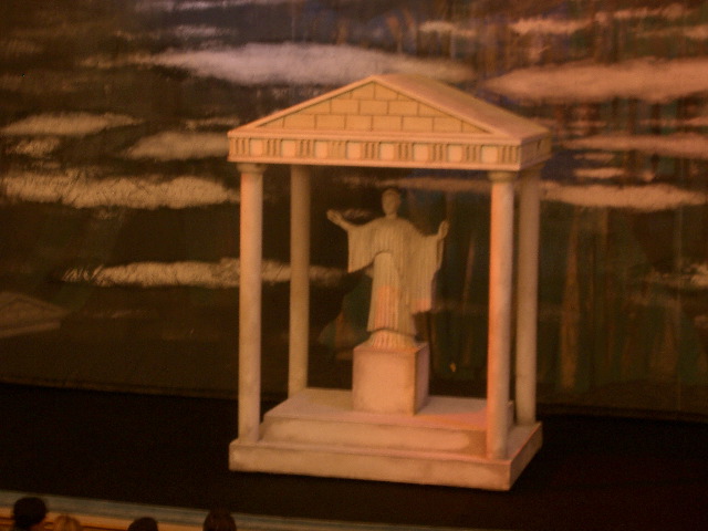 stage with set for midsummer night's dream