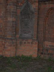 Roman Catholic Church plaque -- slightly defaced