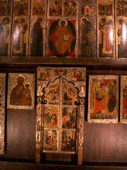 doors in a smaller chapel