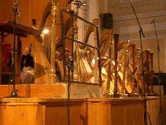 10 Harpists hiding behind 10 Harps (Emilia Moskvitina Ensemble of Harpists)