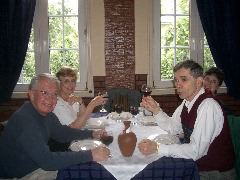 Last night in Moscow (Larry, Mary. Joe and Barbara with my coat)
