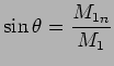 $\displaystyle \sin \theta = {{M_1}_n \over {M_1}}$