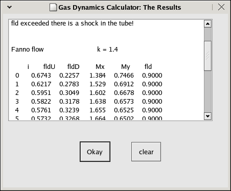 Shock in Fanno Flow
results