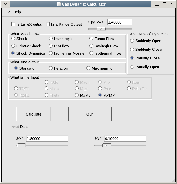 Shock Dynamics new
options