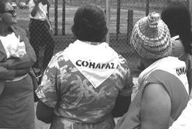 Women from COHAPAZ Protesting