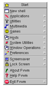 Diagram of Root Menu