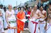 Handing of Paadham to Temple Bhattar