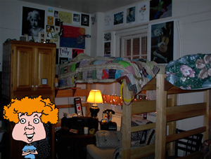 Arnie's dorm room is tres cool!