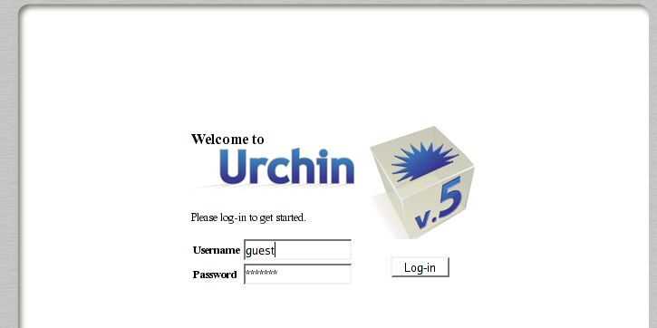 login screen
