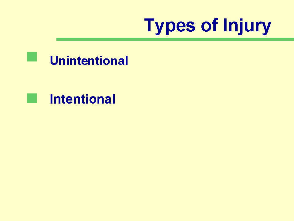 VINCENTweb - Chapter 2. Why is Injury a Public Health Problem?