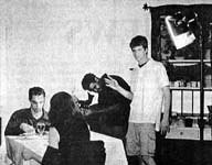 Aaron Freeman directs the action in Caf 101