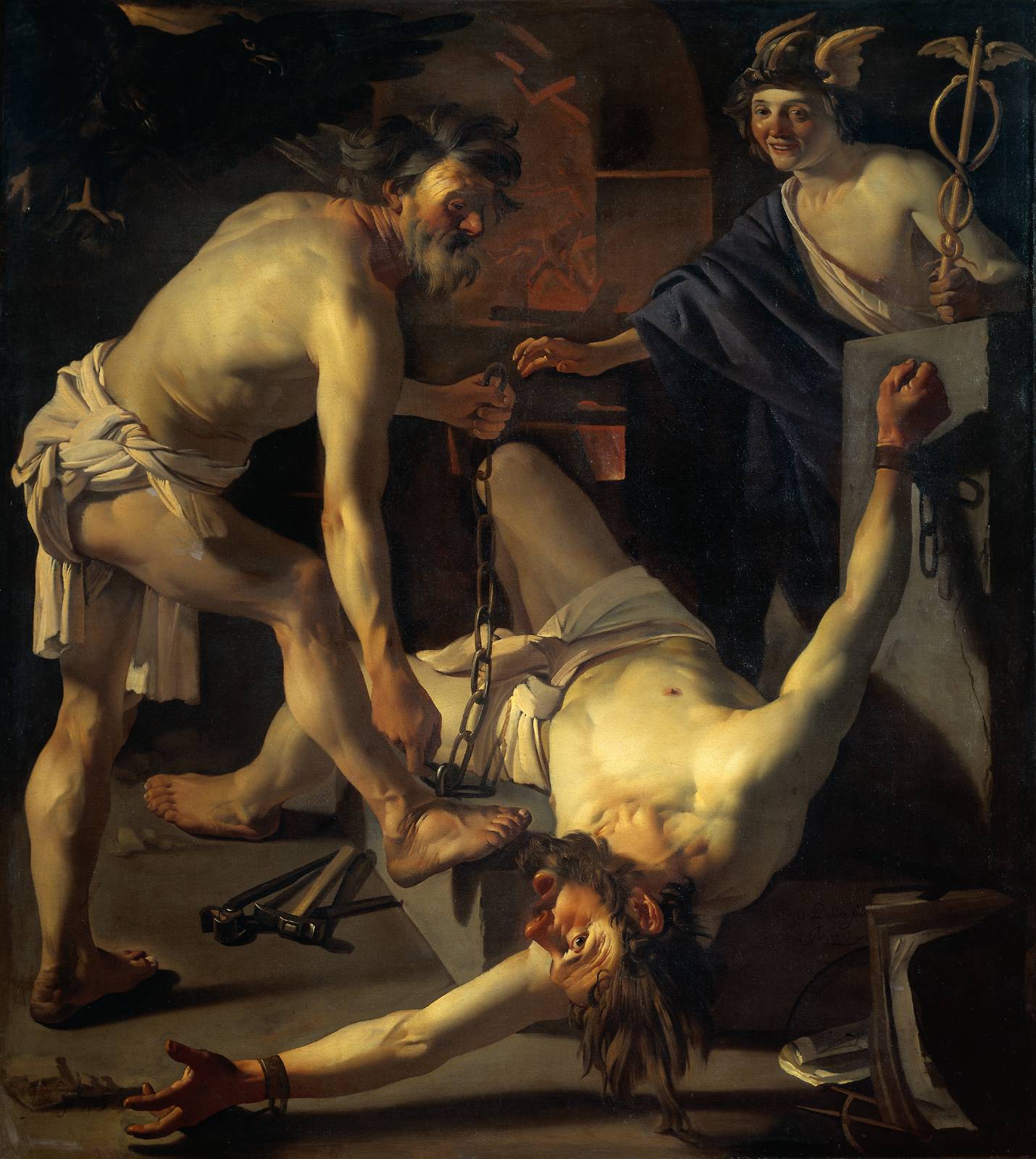 WebMuseum: Baburen, Dirck van: PROMETHEUS being Chained by Vulcan