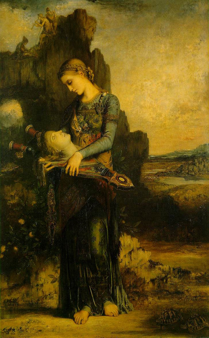 Gustave Moreau, "Baccante con la testa di Orfeo"