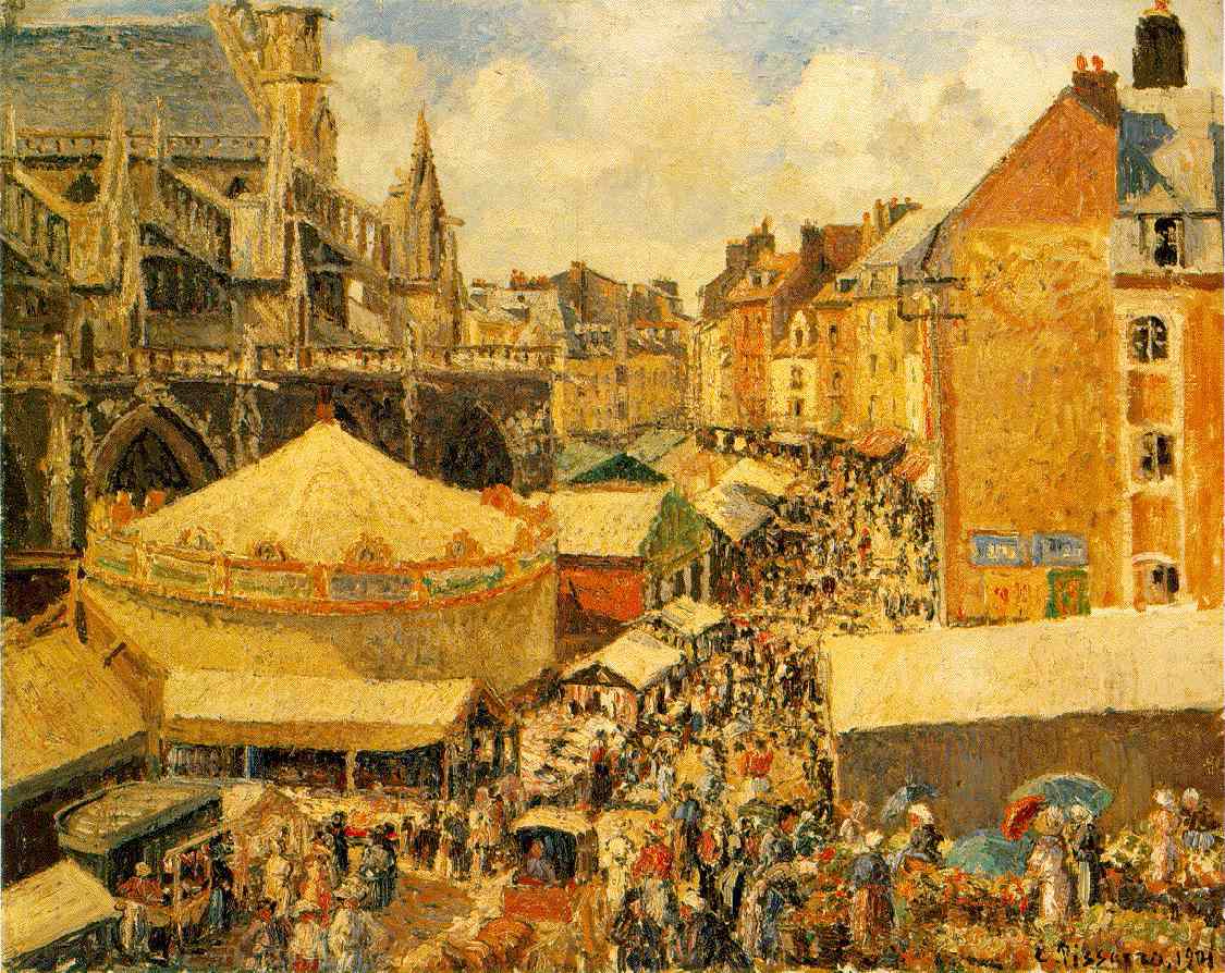 La foire de Dieppe par Camille Pissaro.