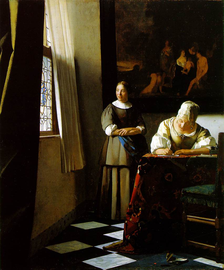  Jan Vermeer: Lady writing a letter with her maid, 1670-72, National Gallery of Ireland, Dublin 