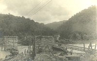 Wrecked Bridge Due to Flood