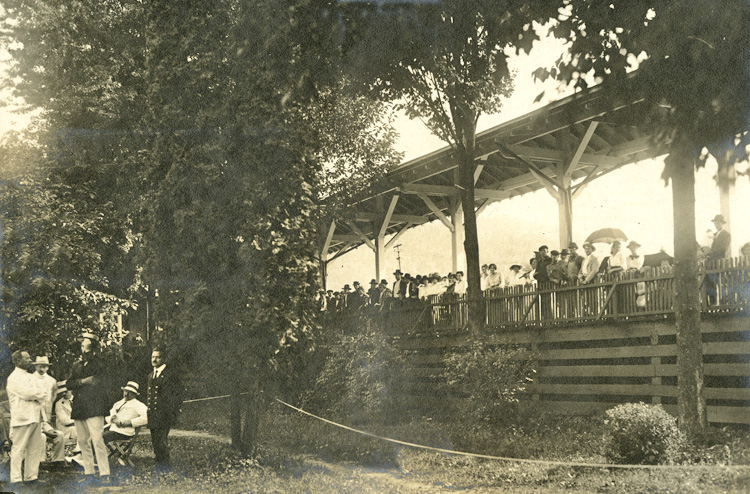 Concert-goers at the Train Station