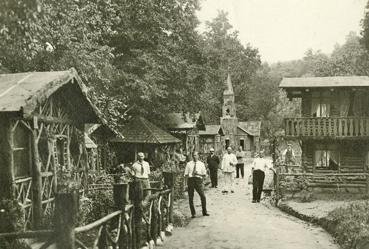 Village Street with Church