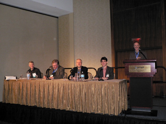 David Megginson, C. Michael Sperberg-McQueen, Douglas Crockford, Michael Day, IDEAlliance host