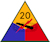 20th Armored Division Patch