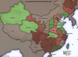 Economic reforms have triggered internal migrations within China