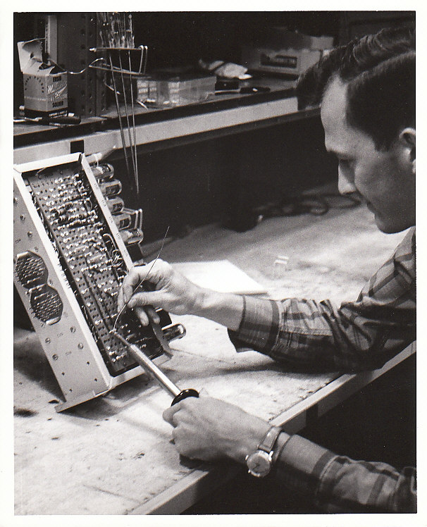 Bob Daniels repairing chassis