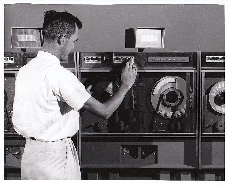 Bob Daniels with tape drive
