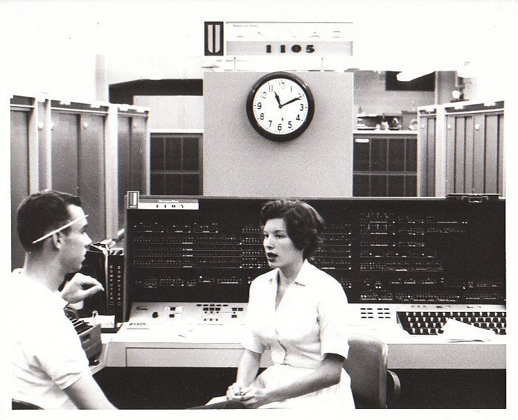 Female Univac computer operator